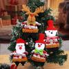 Christmas Window Display Bag Pendants Cartoon Doll Party Twill Design Xmas Atmosphere Mini Pendant Home Decoration Various Styles