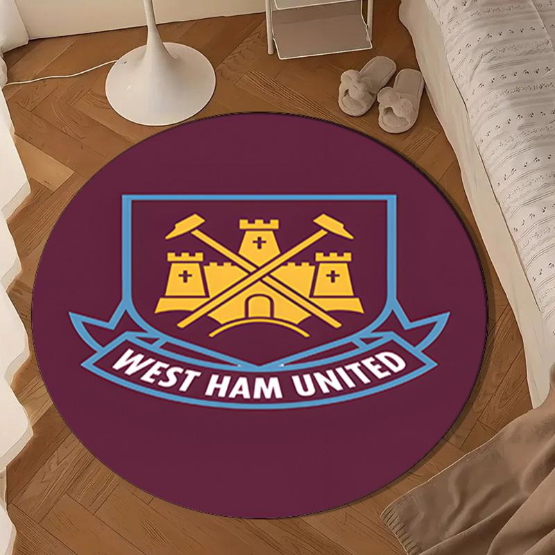 Football Club Emblem Round Rug for Livingroom,Bedroom, Palyroom, Chair Rug, Area rug, Circle Carpet, Large Size Fan Christmas gift