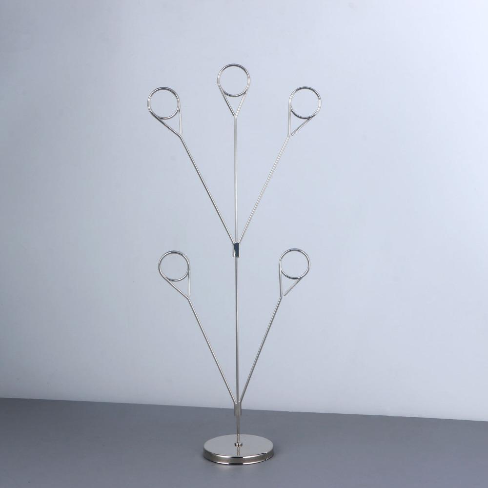 Metal Memo Clip Stand Round Base Display Stand Creative Photo Holder  Party Decoration серебряный