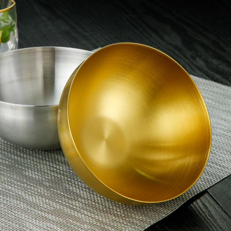 Bol de salată din oțel inoxidabil coreean creativ, capacitate mare, tăiței instant, boluri cu fructe Ramen, tacâmuri de uz casnic, recipient alimentar