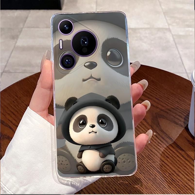 Back Cover For Huawei Pura70 Pura 70 Pro Plus Case Luxury Cute Love Rabbit Funny Pattern Clear Soft Slim TPU Silicone Phone Case