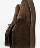 Massimo Dutti Split Suede Stitch Detail Bootie Shoes