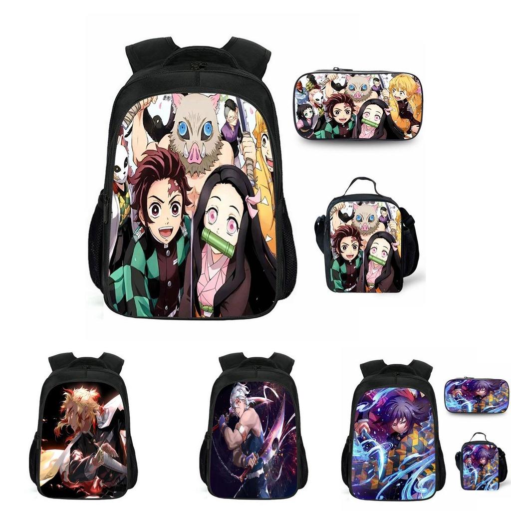 Large Capacity Demon Slayer Kimetsu No Yaiba Backpack With Durable Material And Stylish Design