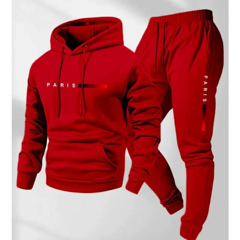 Mens Hooded Oversized Cotton Blend Sweatshirt Set Long Sleeve Top Pants Casual Sportwear