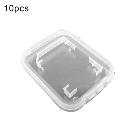 

10Pcs Lightweight Clear SDHC Memory Card Standard SD Case Storage Holder Box