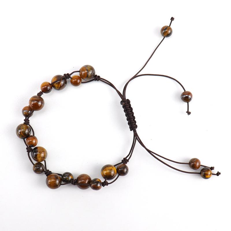 Hand-Woven Natural Crystal Agate Bead Bracelet Bracelet, Adjustable B31