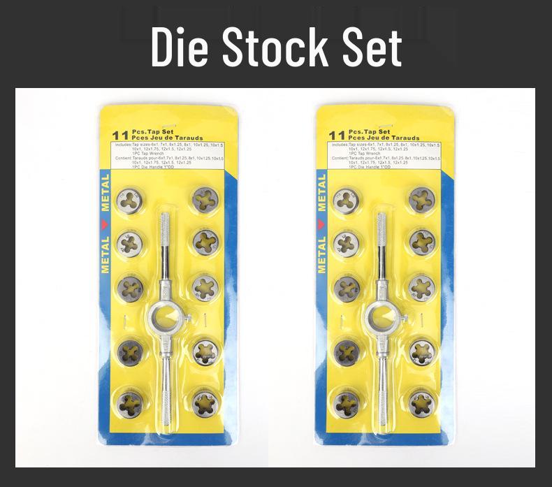 Metric & Imperial Hand Tap Wrench Set with Die Twister Rack