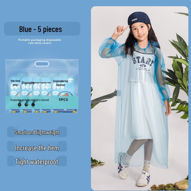 Huse de pantofi portabile, impermeabile, groase, transparente, de unică folosință - Ambalate individual pentru uz exterior