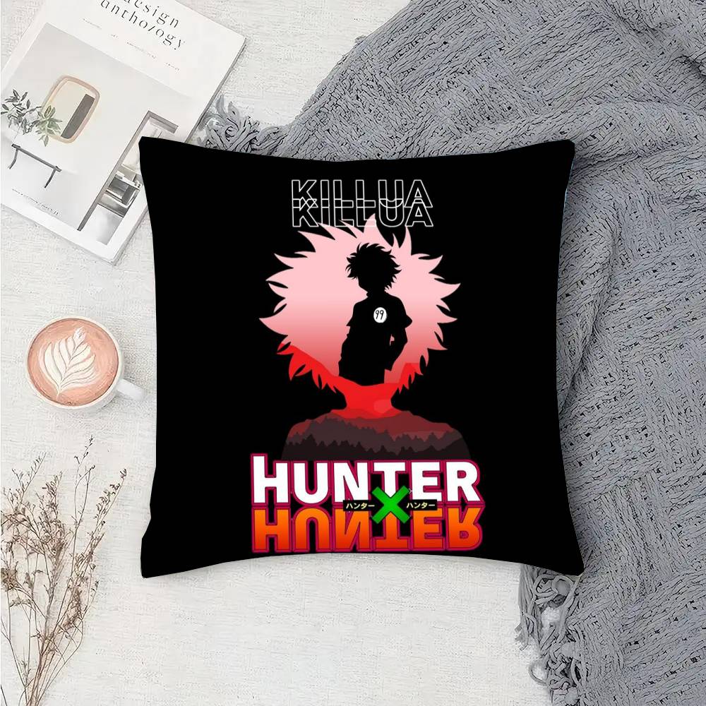 Anime Hunter X Hunter Pillow Case Fashion Square Pillowcase Bedroom Sofa Room Ins Decoration Leisure
