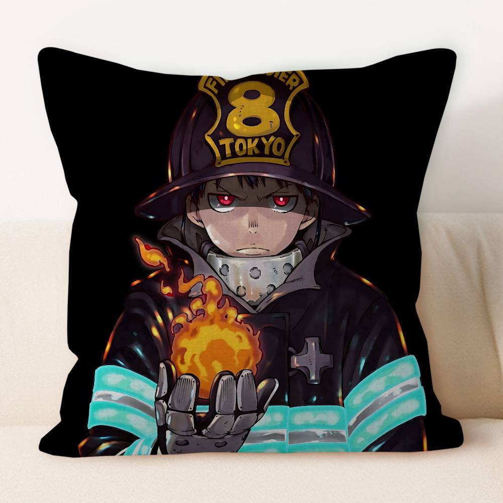 S-Shinra Kusakabe 45*45cm Cushion Cover Pillow Cover Decor Pillowcase Home Pillowcase For Couch Pillow