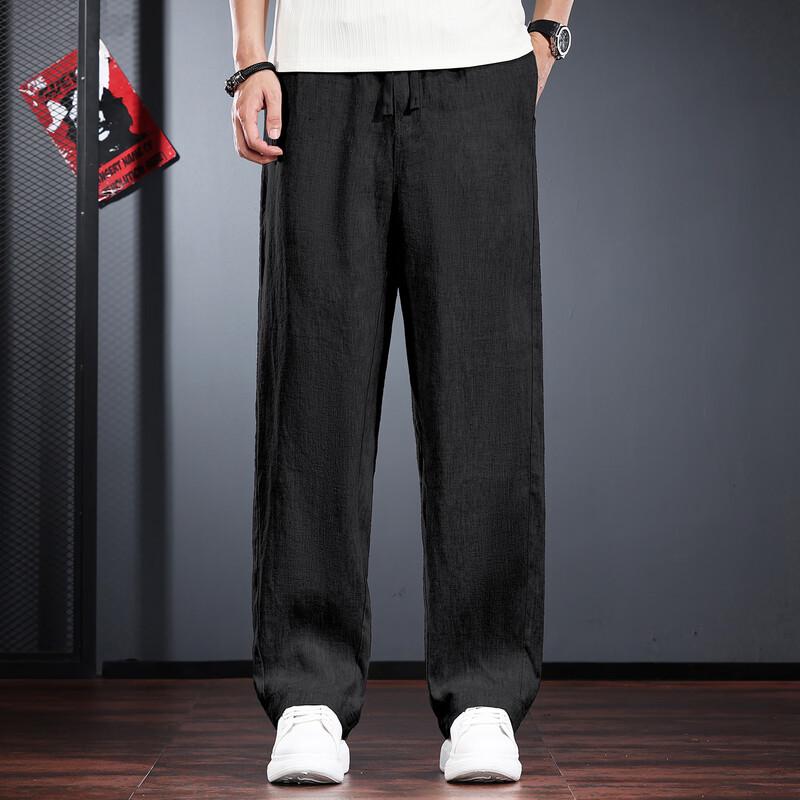 Men's Relaxed Fit 100% Linen Casual Pants