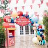 30m Red-White Striped Circus Carnival Pennant Bunting for Parties and Decorations