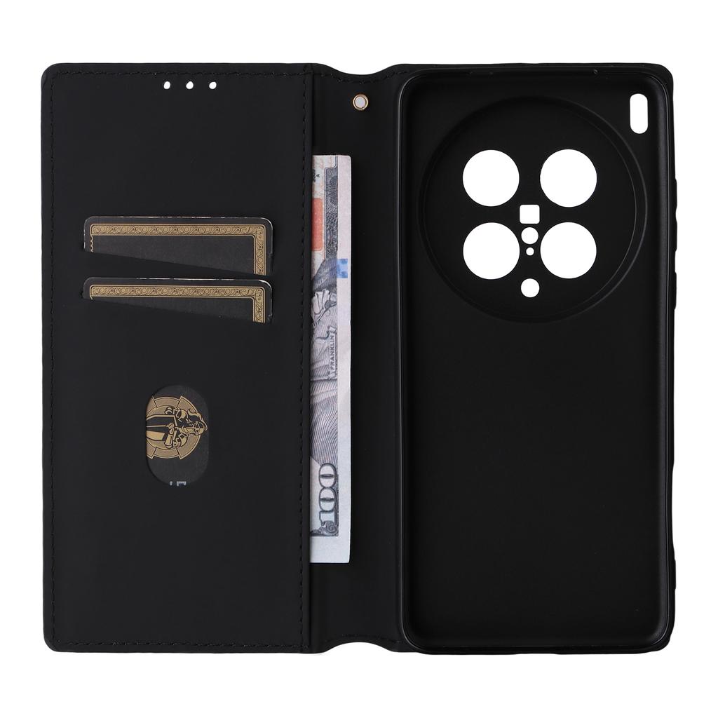 For vivo X200 Ultra 5G Case Wallet Rhombus Imprinted Leather Phone Cover