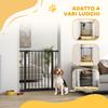Self-Closing Dog and Pet Gate for Stairs and Entrances, 68x77 Cm, Black