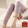Women's High-Waisted Wool & Fleece-Lined Warm Winter Pants, Plus Size, Thickened Base Layer