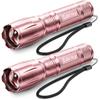 LETMY Tactical Flashlight S2000-2 Pack Bright Military Grade LED Flashlights High Lumens - Portable Handheld Flash Light, 5 Modes Zoomable Waterproof