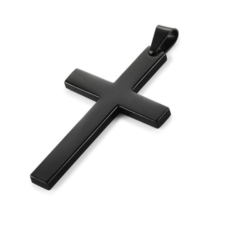 Vintage Cross Pendant Necklace Stainless Steel Necklace New Design Black Chain Pendant Necklace Men Women Necklace