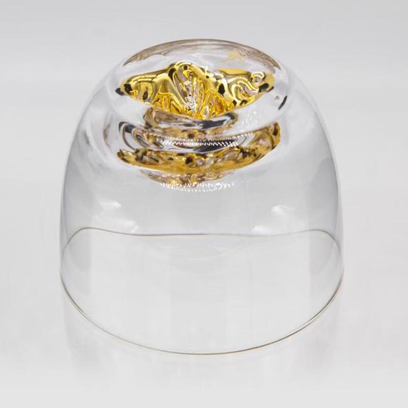 Gebaitang Gilded Crystal Glass Kung Fu Tea Cups (Set of 2)