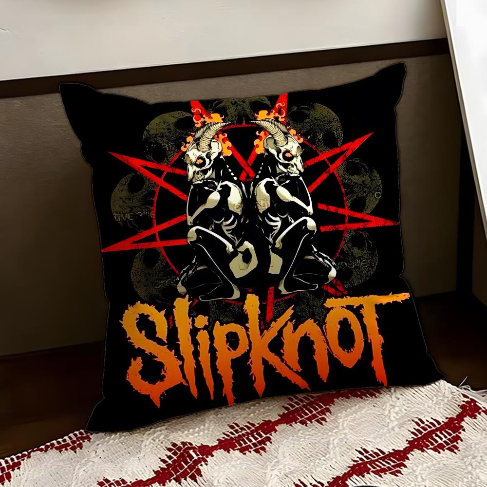 

Band SSlipknot Cushion Cover Reversible Soft Durable Pillow Cover Home Car MultiScene Use for Daily Comfort 30X30cm
