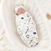 Cartoon Blanket Hat Set Cotton Infant Swaddle Blanket Newborn Photography Blanket  Infant Care