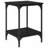 Coffee Table Black Oak Look 40 X 40 X 55 Cm Engineered Wood