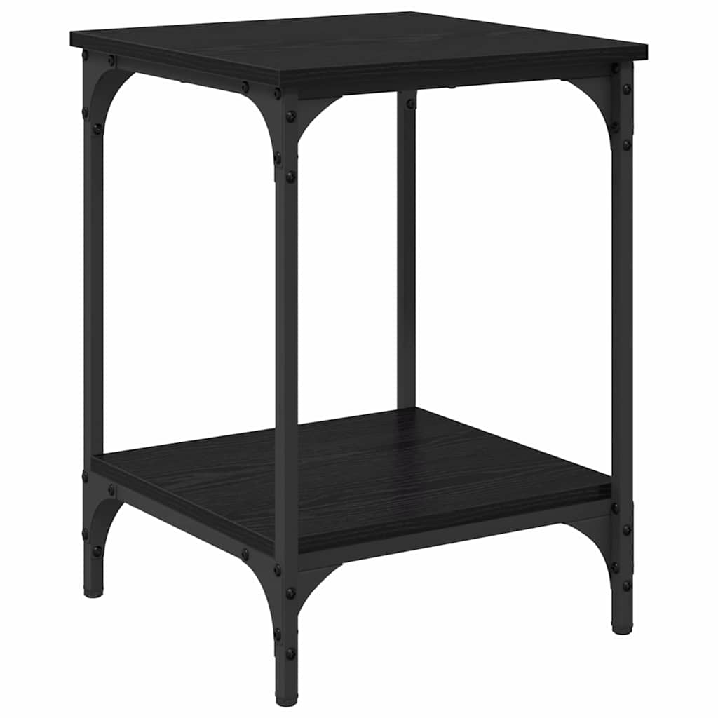 Coffee Table Black Oak Look 40 X 40 X 55 Cm Engineered Wood