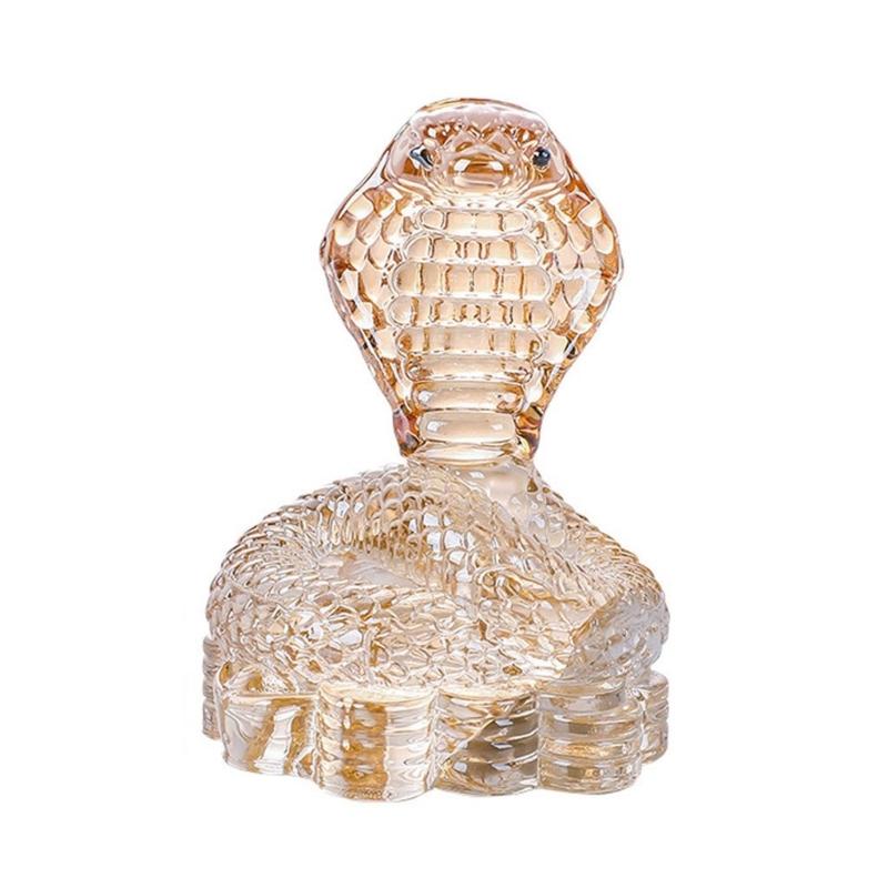 Chinese Crystal Snake Figurine Decors for 2025 Year Of The Snake Festivities Animal Statue Sculpture Decorative Ornament