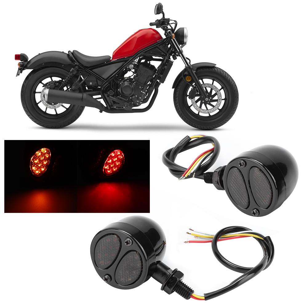 Motorcycle LED Turn Signal Light Vintage Modified Steering Lamp Indicator Fits for Yamaha