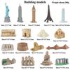 Oenux Ancient Egyptian Mummy Box Sphinx Pyramid Bastet Taj Mahal Landmark Great Wall Colosseum Model Set Action Figure Toy Gift