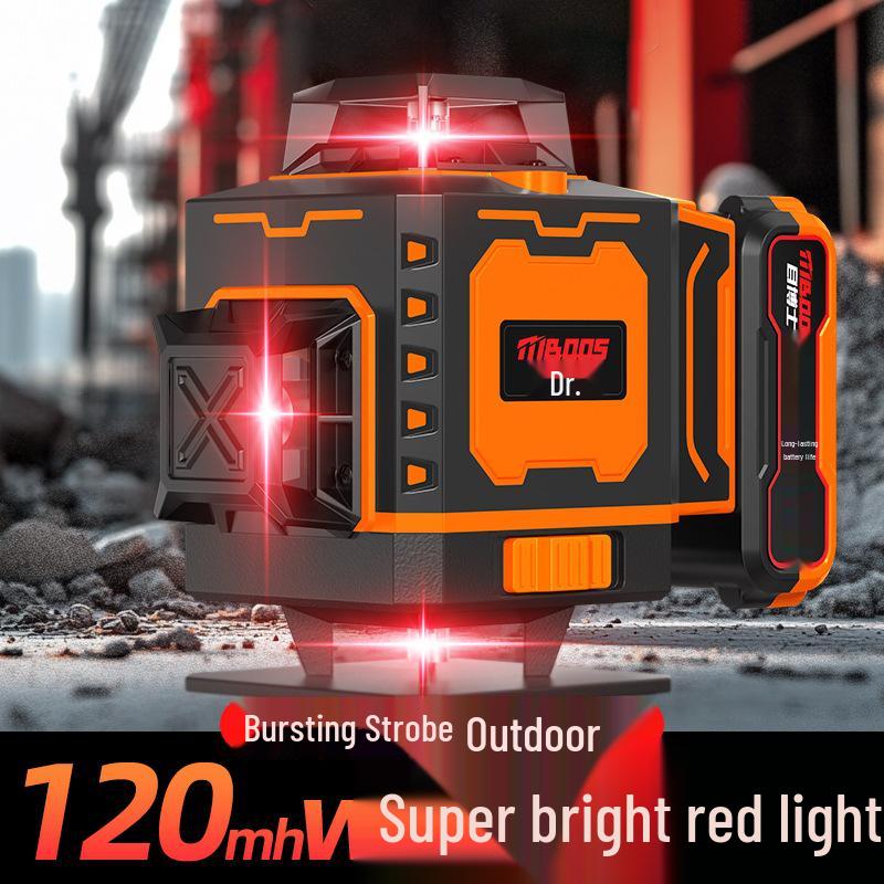 Nível Laser Infravermelho Automático de Alta Precisão de 12 Linhas para Uso Interno/Externo
