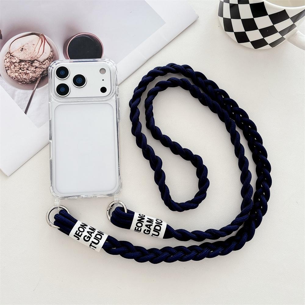 Transparent Acrylic Crossbody Lanyard Strap Case For iPhone 17 16 15 14 13 12 11 Pro Max Plus Air XS Max 7 8 XR Shockproof Cover