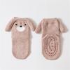 1 Pair Warm Infant Walking Socks Nonslip Bottom Cute Puppy Pattern Cosy Footwear For Cold Weather 0 to 3 Years