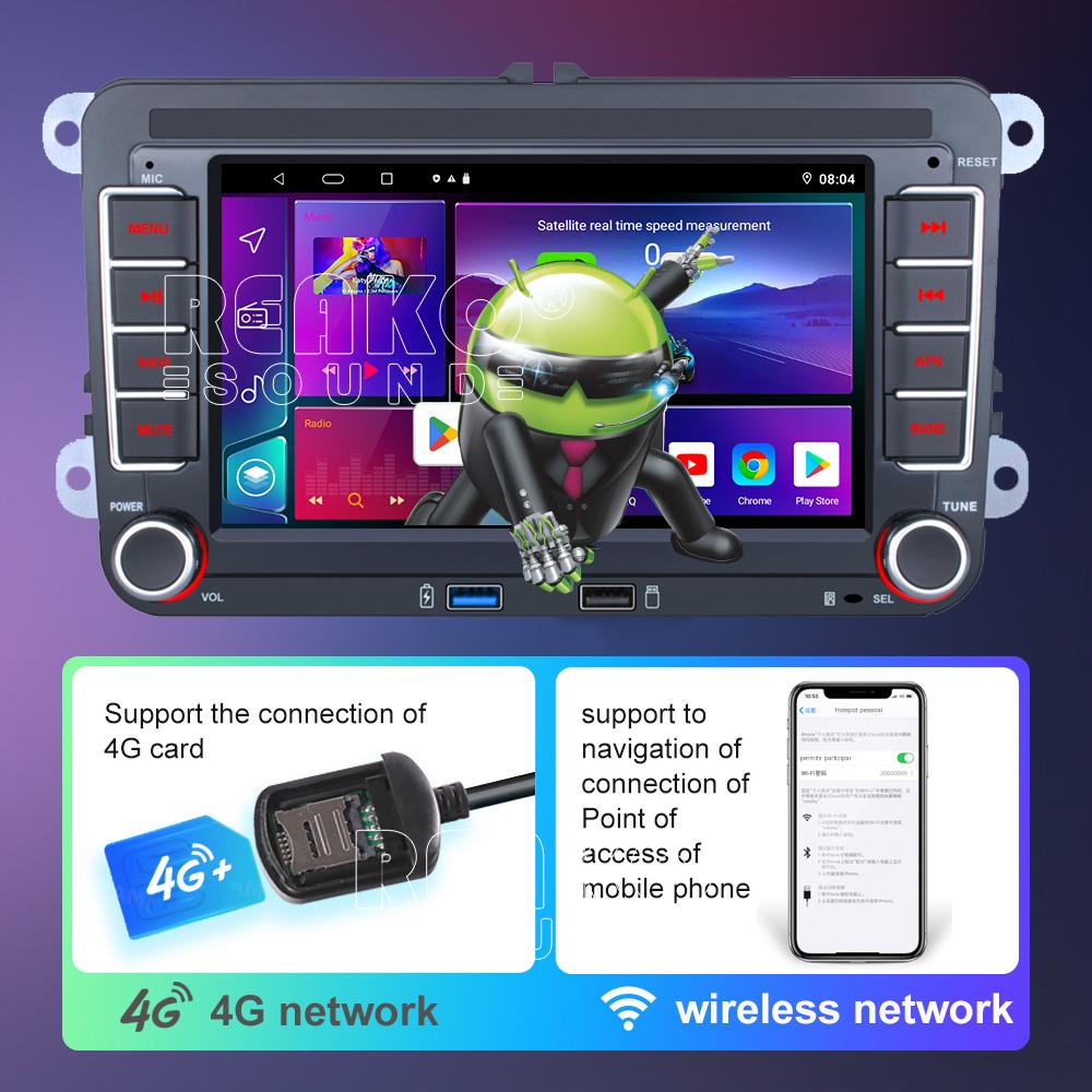 7" bilspiller for Volkswagen VW CC Passat B7 Polo Golf 5 6 Jetta mk5 mk6 Mirrorlink FM WIFI GPS RDS Wireless Carplay