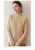 Women's Cashmere Half-High Neck Sweater: Slim, Warm, Fashionable Knit for Autumn/Winter