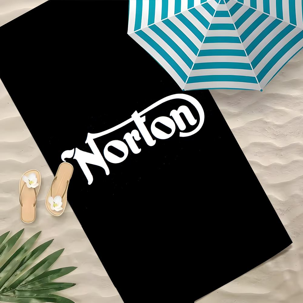 Brand Norton Motorcycles Towel Polyester Beach Towel Quick Dry Sand Free Bath Towel for Summer Pool Travel Vacation