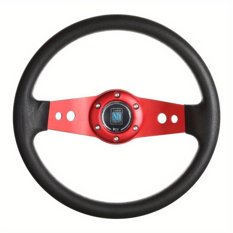 13 Universal Deep Dish Racing Steering Wheel Car Leather Steering Wheel красный