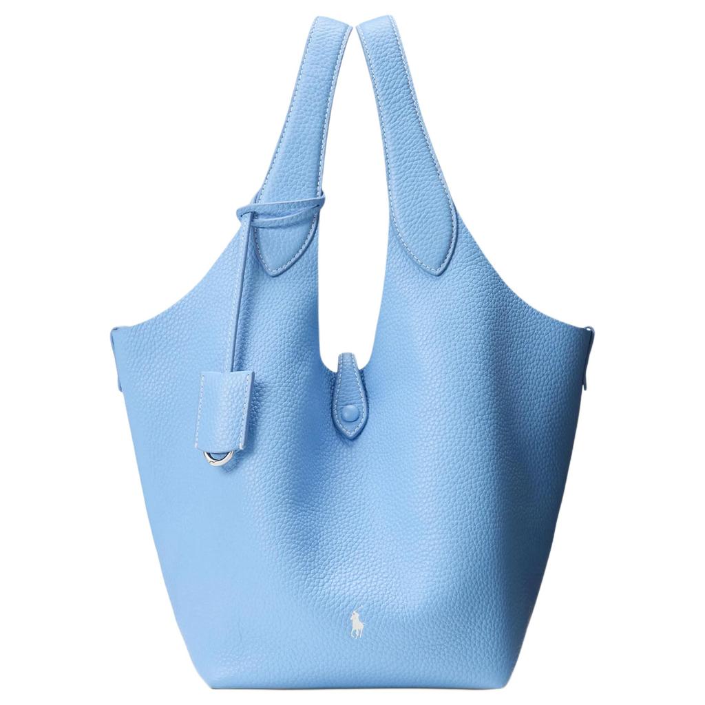 Polo Ralph Lauren Polo Play Klassiek Logo Kalfsleren Tote Bag Dames handtassen Blauw 428938031022