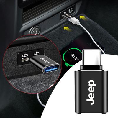 Cabo Conversor Adaptador de Carregamento USB Tipo C para Carro Acessórios Automotivos para Jeep Patriot Liberty Renegade Compass Grand Cherokee Wrangler