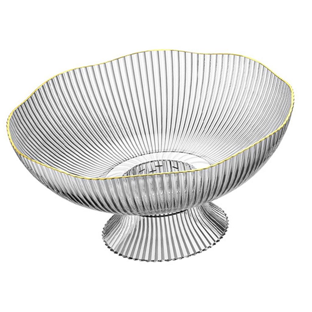 Plastic Footed Fruit Plate with Draining Hole Detachable Base Household Living Room Coffee Table Fruit Candy Snack