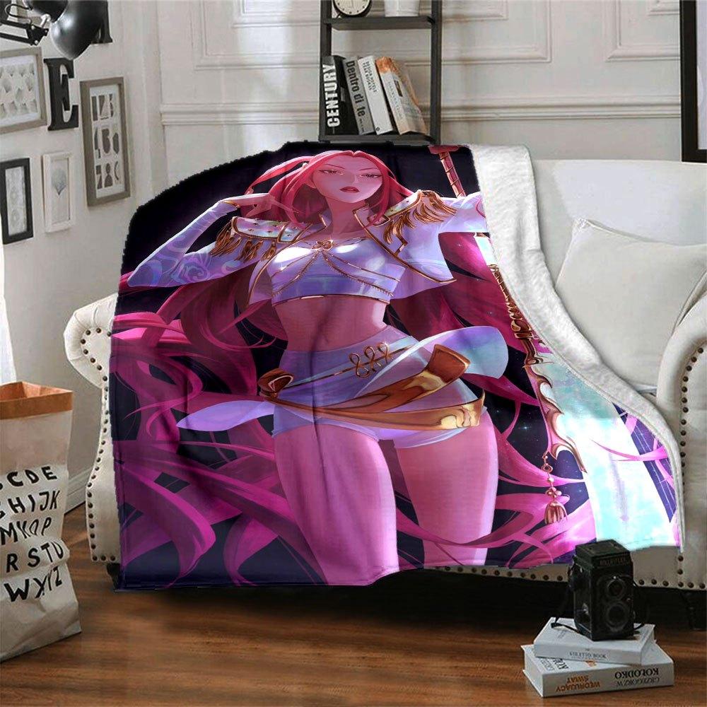 1pc Hunter X Kopo group Themed Flannel Blanket Suitable for Bed, Home Decor, Graduation Gifts, Easter, Back to School, Christmas, All Season Use