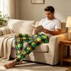 Heren Kerstprint Thermische Pyjamabroek voor Herfst Winter