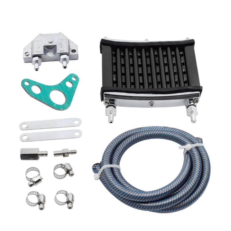 Oil Cooler Cooling Radiator Compatible for 50CC 70CC 90CC 110CC Horizontal Engine Dirt Bike Motorcycles Heat Dissipation