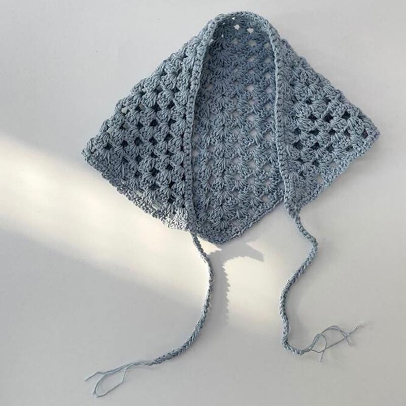 Schönes Häkel Dreieckiges Haarband Schal Gestrickter Schal Halstuch Krawatte Zurück Binden Kopftuch Modeaccessoire für Campi
