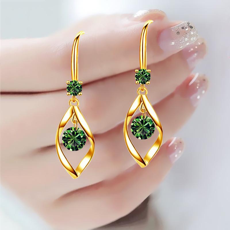 

Серьги женские с инкрустацией бриллиантами, серьги-крючки длинные, для пожилых людей, с чувством темперамента