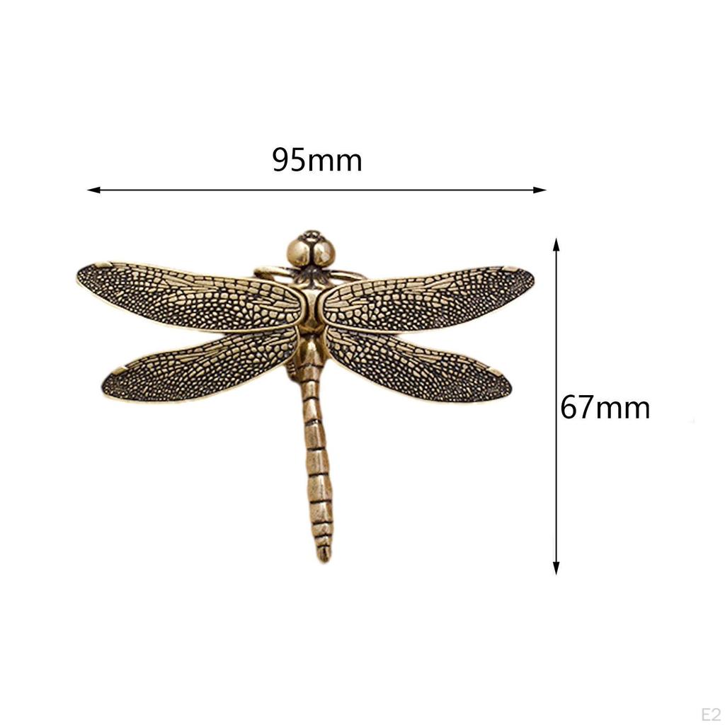 Delicate Brass Dragonfly Sculpture for Elegant Home Decor