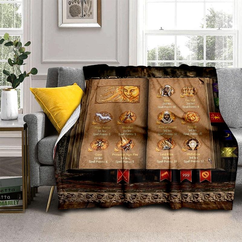 HOMM Game 9 Factions Races Stronghold Dwelling Creatures Heroes of Might and Magic Soft Blanket for Living Room Bedroom Bed Sofa