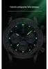POEDAGAR Bai Da Qie Multifunctional Men's Sports Quartz Watch - Leather Strap, Stopwatch, Waterproof 921