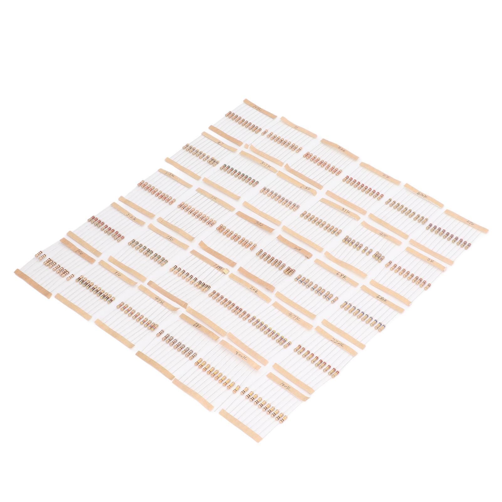 

300PCS Carbon Film Resistors Assortment 12W 5percent Tolerance 10R to 1M Electronic Resistor for