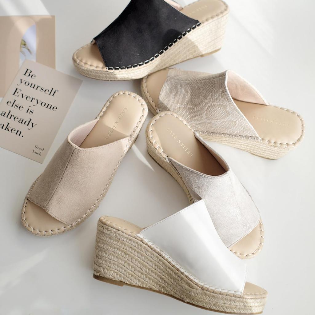 Amiami Jute Kilesåle Mules med Sommerplattform Størrelse 36 Sandbeige FX010 Damesandaler, 7,5 cm Hæler, Sandaler, (22,5 cm), (Semsket skinn)