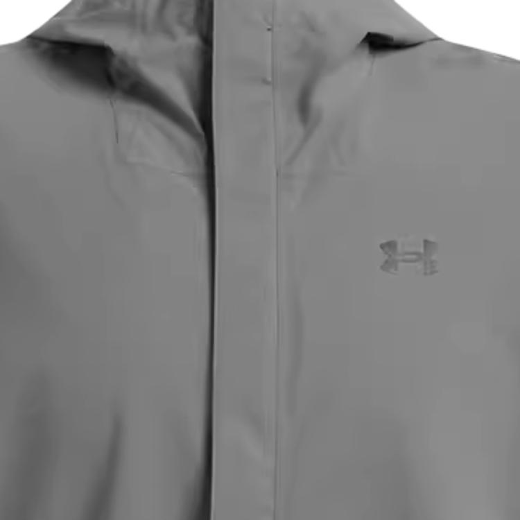 Under Armour Stormproof Cloudstrike Solid Color Hooded Stretch Zip Jacket Men Jackets Rhino-Gray 1376066-025